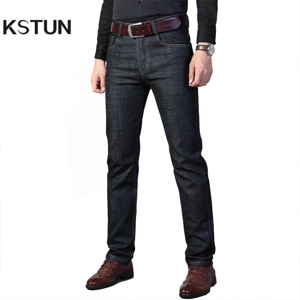 kstun business man jeans straight black autumn and winter thick stretch classic direct high waist denim pants male long trousers, Blue
kstun business man jeans straight black autumn and winter thick stretch classic direct high waist denim pants male long trousers, Blue