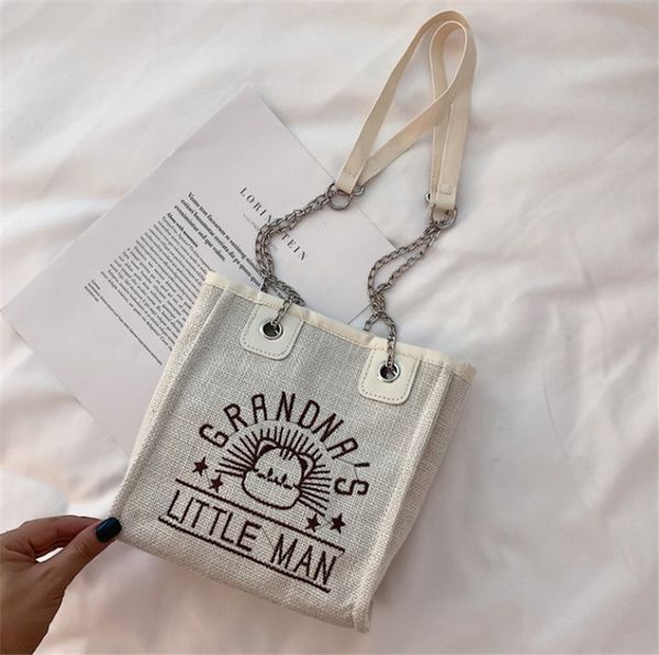 new cute ladies bag fashion chain shoulder large capacity canvas bag ph-cfy20061945