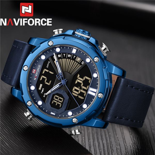 naviforce men watch digital sport man wristwatch genuine leather led quartz business male clock 9172, Slivery;brown
naviforce men watch digital sport man wristwatch genuine leather led quartz business male clock 9172, Slivery;brown