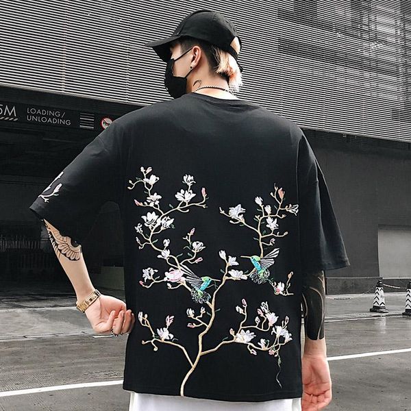 hip hop t shirt men 2020 streetwear harajuku tshirt embroidery floral magpie summer short sleeve t-shirt cotton japanese style, White;black
hip hop t shirt men 2020 streetwear harajuku tshirt embroidery floral magpie summer short sleeve t-shirt cotton japanese style, White;black