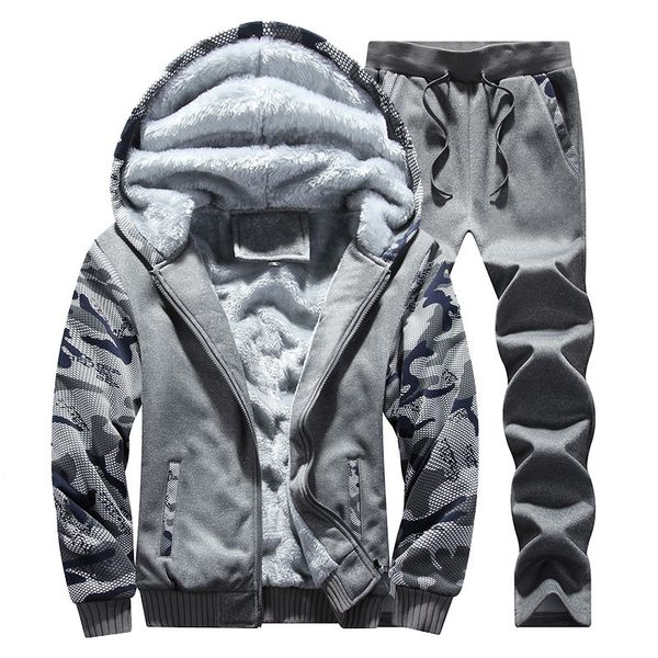 2020 tracksuit men winter plus velvet sporting slim fit warm thickened sportswear hooded sweatsuit two piece running men set, Gray
2020 tracksuit men winter plus velvet sporting slim fit warm thickened sportswear hooded sweatsuit two piece running men set, Gray