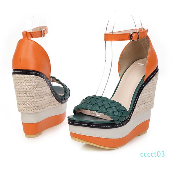 wetkiss summer women high heels platform sandals open toe weave color wedges buckle strap sandals outdoor platform shoes ct03, Black
wetkiss summer women high heels platform sandals open toe weave color wedges buckle strap sandals outdoor platform shoes ct03, Black