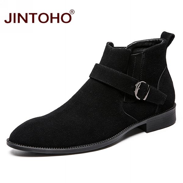boots jintoho cow suede men ankle fashion pointed toe work safety shoes winter casual male booties, Black
boots jintoho cow suede men ankle fashion pointed toe work safety shoes winter casual male booties, Black