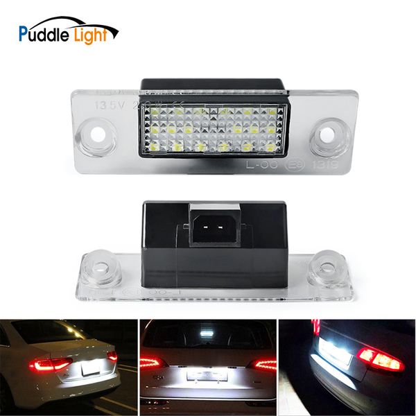 

2pcs waterproof license plate number light bulbs for s5 b5 a5 s4 a4 a3 s3 led car assembly