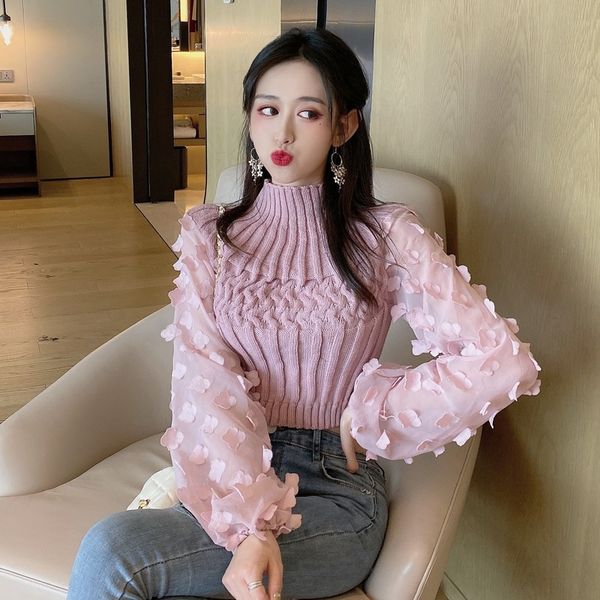 fake two pieces crop turtleneck sweaters fashion brand mesh long sleeve ladies knitted pullovers designer ulzzang new, White;black
fake two pieces crop turtleneck sweaters fashion brand mesh long sleeve ladies knitted pullovers designer ulzzang new, White;black