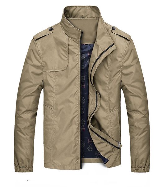 stand collar spring mens jackets autumn solid color windbreaker long sleeve with pockets zipper mens designer coats, Black;brown
stand collar spring mens jackets autumn solid color windbreaker long sleeve with pockets zipper mens designer coats, Black;brown