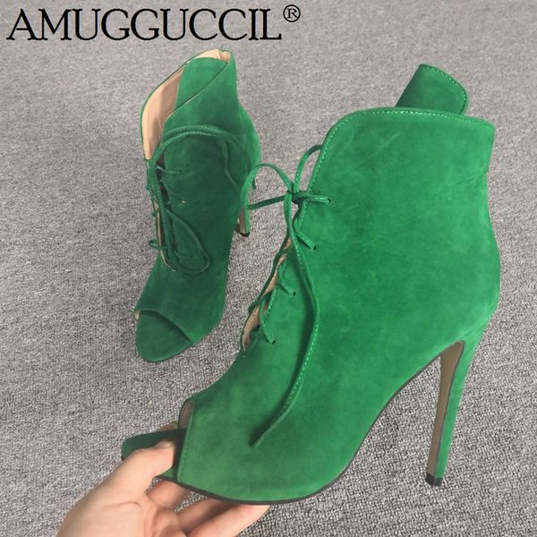 2019 new plus big size 35-52 green lace up peep toe fashion high heel autumn females lady women summer boots x1864, Black
2019 new plus big size 35-52 green lace up peep toe fashion high heel autumn females lady women summer boots x1864, Black