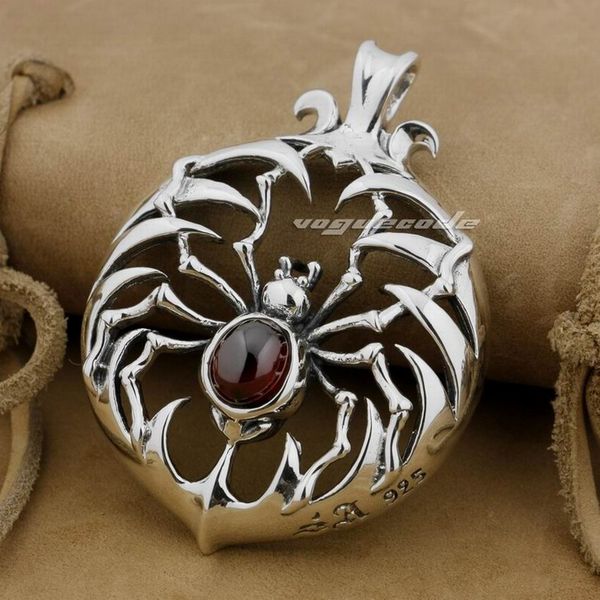 925 sterling silver huge heavey red cz stone spider mens biker rock punk pendant 9h010 just pendan
925 sterling silver huge heavey red cz stone spider mens biker rock punk pendant 9h010 just pendan