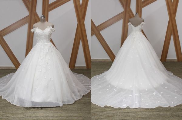 modest flowers princess wedding dresses bridal gown off the shoulder real p lace applique flowers beaded hollow back wedding gowns cheap, White
modest flowers princess wedding dresses bridal gown off the shoulder real p lace applique flowers beaded hollow back wedding gowns cheap, White