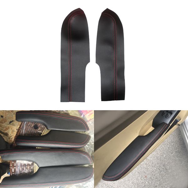 

for civic 8th gen 2006 2007 2008 2009 2010 2011 front 2pcs car door armrest panel microfiber leather cover trim