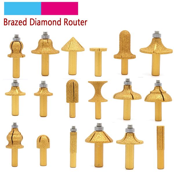 1pcs 1/2" shank vacuum brazed diamond router bits for granite marble router cutter profiling cutting stone edge engraving tools
1pcs 1/2" shank vacuum brazed diamond router bits for granite marble router cutter profiling cutting stone edge engraving tools