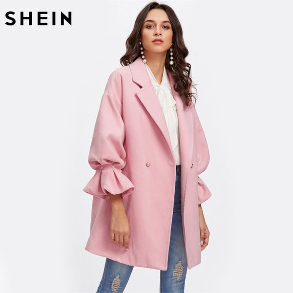 shein drop shoulder pearl detail ruffle cuff coat elegant coats for women pink long sleeve ladies spring autumn coats, Black
shein drop shoulder pearl detail ruffle cuff coat elegant coats for women pink long sleeve ladies spring autumn coats, Black