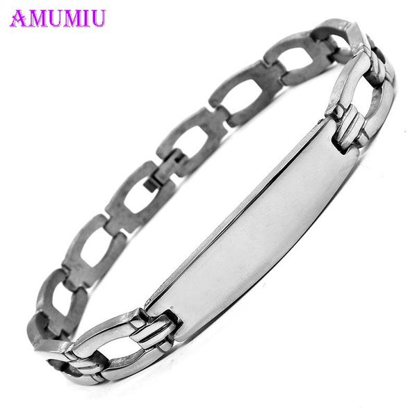amumiu fashion hand chain stainless steel bracelet for men 2019 new id bracelet jewelry selling b047, Black
amumiu fashion hand chain stainless steel bracelet for men 2019 new id bracelet jewelry selling b047, Black