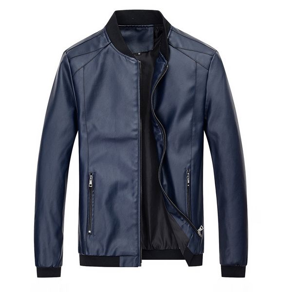 mens casual long sleeve pu leather bomber jacket stand collar zipper overcoat, Black
mens casual long sleeve pu leather bomber jacket stand collar zipper overcoat, Black