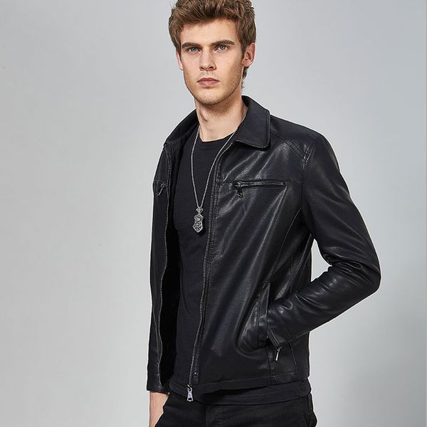 men's fur & faux mens leather jackets spring and autumn motorcycle male pu coats biker fashion outerwear, Black
men's fur & faux mens leather jackets spring and autumn motorcycle male pu coats biker fashion outerwear, Black