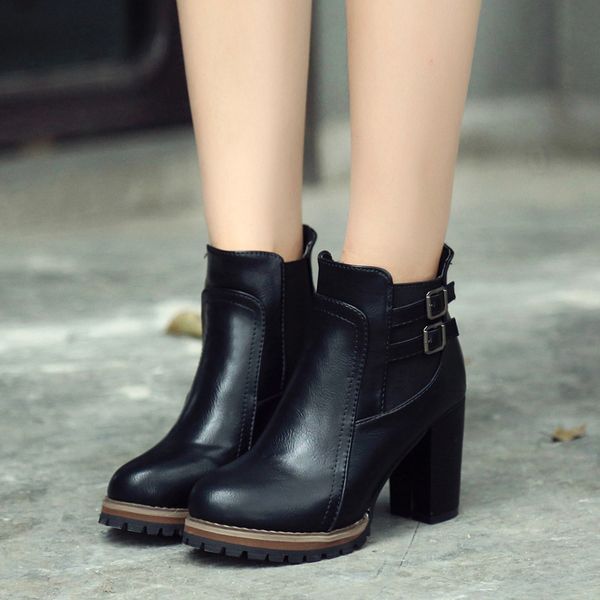 2019 spring fashion women boots women ankle boot zipper high hoof heel buckle punk motorcycle boots shoes woman black 753
2019 spring fashion women boots women ankle boot zipper high hoof heel buckle punk motorcycle boots shoes woman black 753