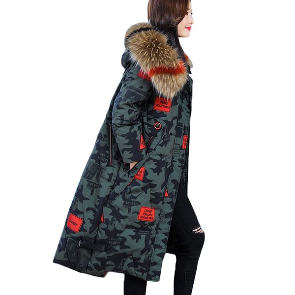 winter jacket coat women parkas fur collar hooded outerwear warm cotton jacket camouflage print long coat female plus size 5xl, Black
winter jacket coat women parkas fur collar hooded outerwear warm cotton jacket camouflage print long coat female plus size 5xl, Black