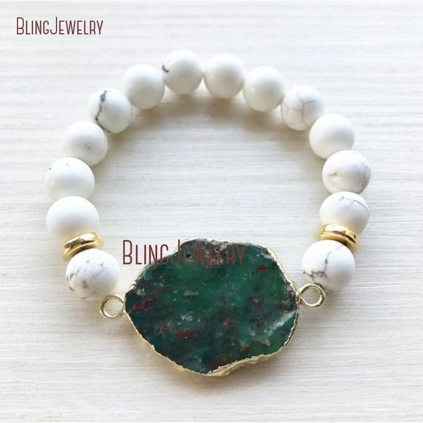 australian jade chrysoprase white turquoises gems gold beaded bracelet bm26459, Black
australian jade chrysoprase white turquoises gems gold beaded bracelet bm26459, Black