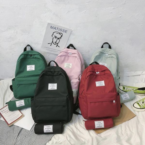 women backpack black waterproof nylon school bags for teenage girls backpack pen bag casual large capacity travel 2 piece set
women backpack black waterproof nylon school bags for teenage girls backpack pen bag casual large capacity travel 2 piece set