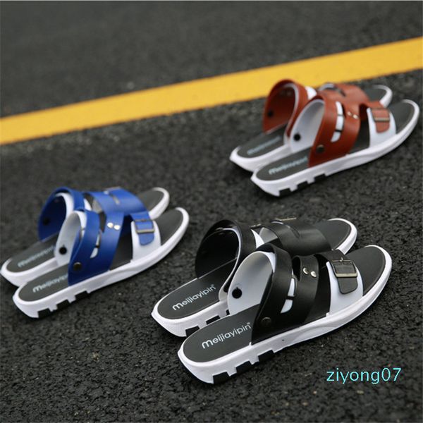 slippers men fashion flip flops beach sandals non-slip male slippers indoor outdoor slipper pantuflas z07, Black