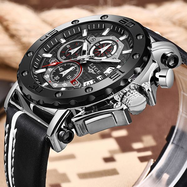 2020 lige new fashion mens watches brand luxury big dial military quartz watch men leather waterproof sport chronograph+box, Slivery;brown
2020 lige new fashion mens watches brand luxury big dial military quartz watch men leather waterproof sport chronograph+box, Slivery;brown
