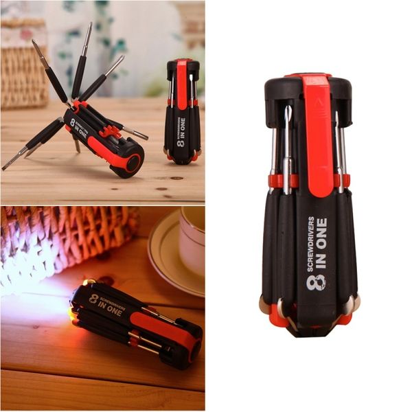 8 in 1 multi portable screwdriver with 6 led screw driver repair uz multi-functional integrated set 
8 in 1 multi portable screwdriver with 6 led screw driver repair uz multi-functional integrated set