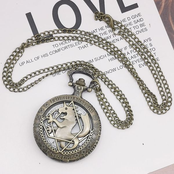antique bronze quartz pocket watch necklace pendant men's fob watches japan anime necklace for gift children boy men women, Slivery;golden
antique bronze quartz pocket watch necklace pendant men's fob watches japan anime necklace for gift children boy men women, Slivery;golden