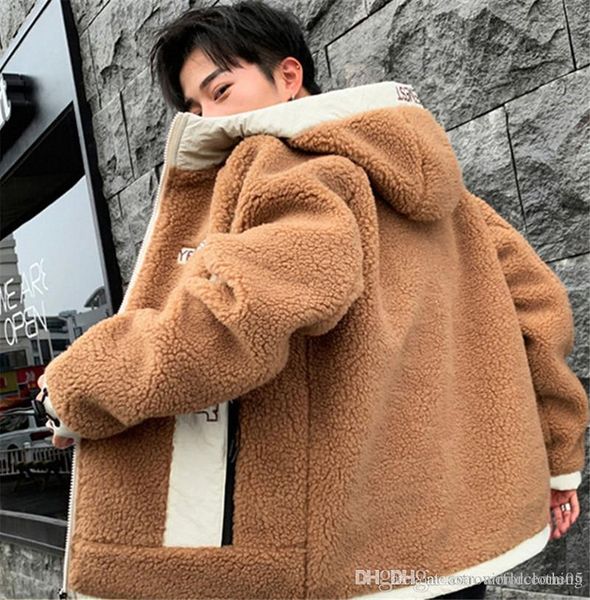 mens designer jacket fashion letter teenager lambs wool winter jacket long sleeve plus size mens coats, Black;brown
mens designer jacket fashion letter teenager lambs wool winter jacket long sleeve plus size mens coats, Black;brown