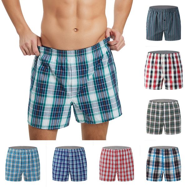 men underwear boxers plaid underpants cotton comfortable underwear striped panties loose oversize breathable boxers, Black;white
men underwear boxers plaid underpants cotton comfortable underwear striped panties loose oversize breathable boxers, Black;white
