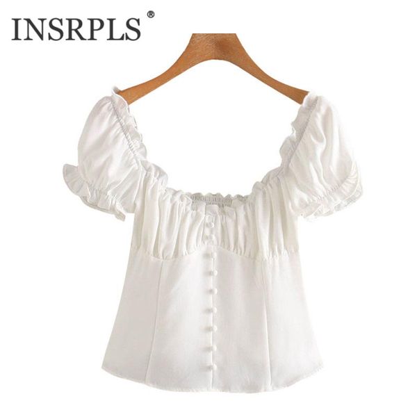 insrpls women sweet fashion ruffle cropped blouses vintage puff sleeve side zipper female shirts blusas chic, White
insrpls women sweet fashion ruffle cropped blouses vintage puff sleeve side zipper female shirts blusas chic, White