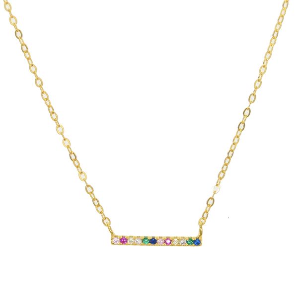 925 sterling silver rainbow cz bar simple geometric necklace cute minimal minimalist vermeil jewelry
925 sterling silver rainbow cz bar simple geometric necklace cute minimal minimalist vermeil jewelry