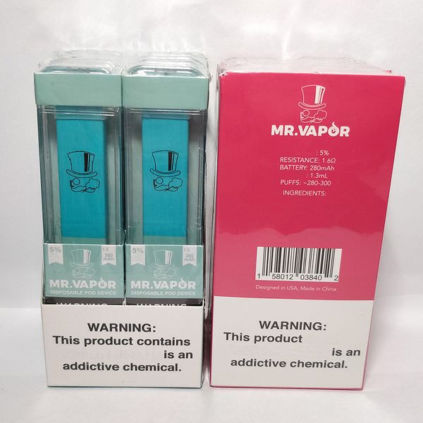 Новые MR VAPOR Одноразовые устройства Предварительно заполненные Pod Starter Kit 280mAh батареи 10 стилей Vape Pen против слоеного бар слоеного плюс свечение
Новые MR VAPOR Одноразовые устройства Предварительно заполненные Pod Starter Kit 280mAh батареи 10 стилей Vape Pen против слоеного бар слоеного плюс свечение