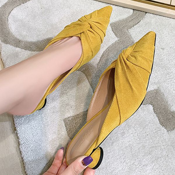 2020 fairy pointed toe slip on flock mules woman slippers med round heels sandals solid cover toe slides women shoes size34-43, Black
2020 fairy pointed toe slip on flock mules woman slippers med round heels sandals solid cover toe slides women shoes size34-43, Black