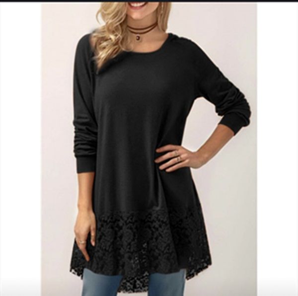 2020 womens designer tshirts spring autumn solid color long sleeve crew neck tees lace panelled hooded, White
2020 womens designer tshirts spring autumn solid color long sleeve crew neck tees lace panelled hooded, White