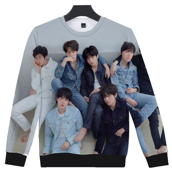 bulletproof juvenile shirt bts group personality digital printing round collar jacket autumn dazzle 3d sweater t shirts, Black
bulletproof juvenile shirt bts group personality digital printing round collar jacket autumn dazzle 3d sweater t shirts, Black