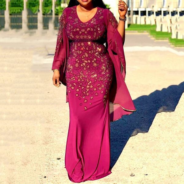 autumn plus size women dress elegant party loose flared sleeve retro embroidery african fashion ladies floor-length long robe, Black;gray
autumn plus size women dress elegant party loose flared sleeve retro embroidery african fashion ladies floor-length long robe, Black;gray