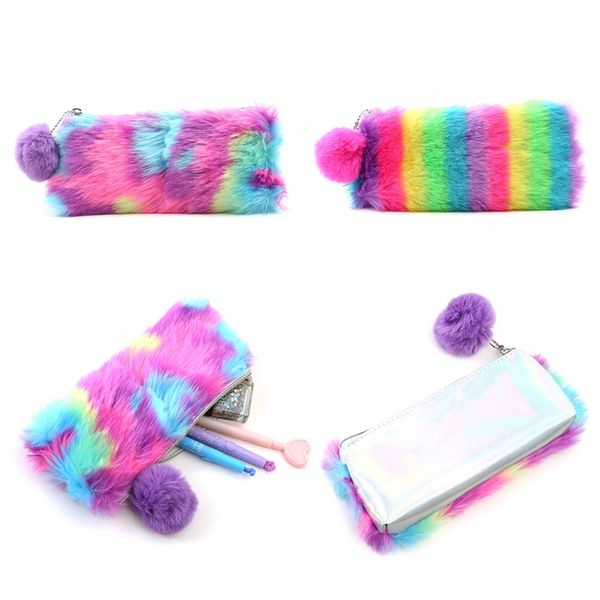 korean kawaii cute plush school pencil case rainbow pencilcase for girls large big pen bag stationery pouch box supplies
korean kawaii cute plush school pencil case rainbow pencilcase for girls large big pen bag stationery pouch box supplies