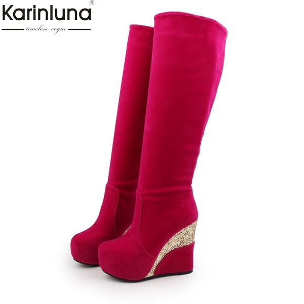 women's 2019 classic big size 41 wedges shoes high heels knee high boots women shoes woman winter female boots, Black
women's 2019 classic big size 41 wedges shoes high heels knee high boots women shoes woman winter female boots, Black