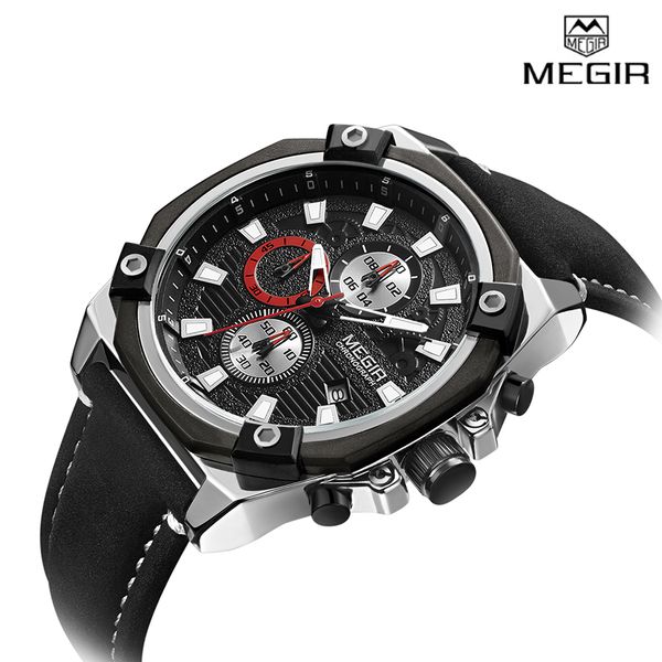 megir 2019 fashion casual sports student watch leather strap multi-function waterproof quartz watch male clock, Slivery;brown
megir 2019 fashion casual sports student watch leather strap multi-function waterproof quartz watch male clock, Slivery;brown