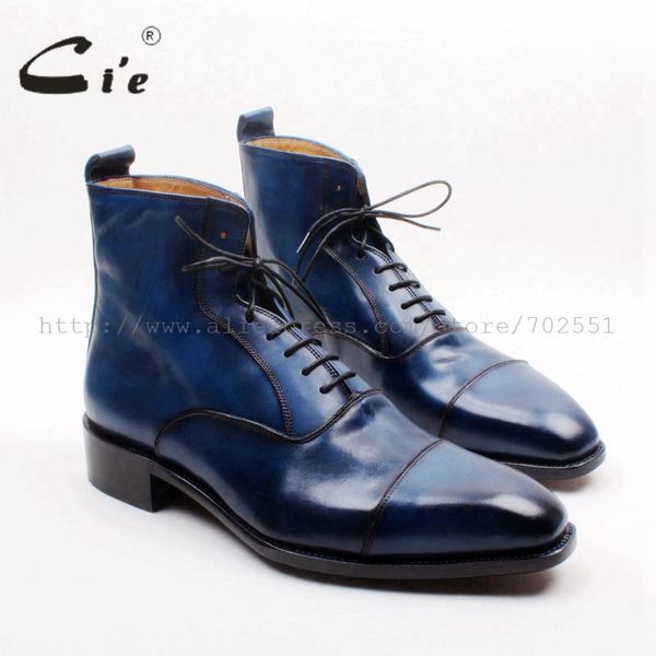 cie square captoe lace-up handmade hand-painted navy 100% genuine calf leather hidden suture goodear welted men leather boota156, Black
cie square captoe lace-up handmade hand-painted navy 100% genuine calf leather hidden suture goodear welted men leather boota156, Black