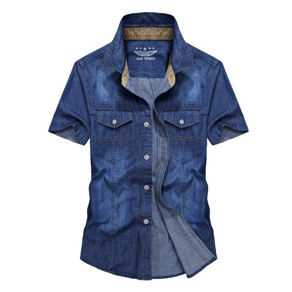 summer boy fahion style bule denim men shirt hiking breathable clothing turn-down collar homme short sleeve slim climb shirts, Blue;black
summer boy fahion style bule denim men shirt hiking breathable clothing turn-down collar homme short sleeve slim climb shirts, Blue;black