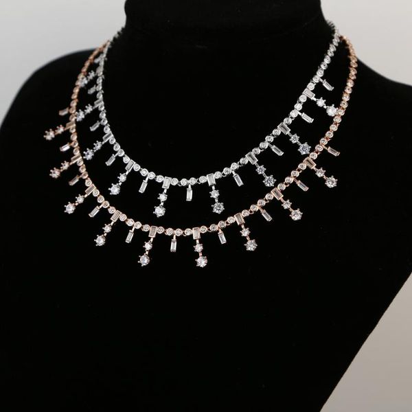 heavy cz tennis chain choker necklace with baguette cz paved flower choker statement necklace rose gold color vermeil jewelry, Golden;silver
heavy cz tennis chain choker necklace with baguette cz paved flower choker statement necklace rose gold color vermeil jewelry, Golden;silver