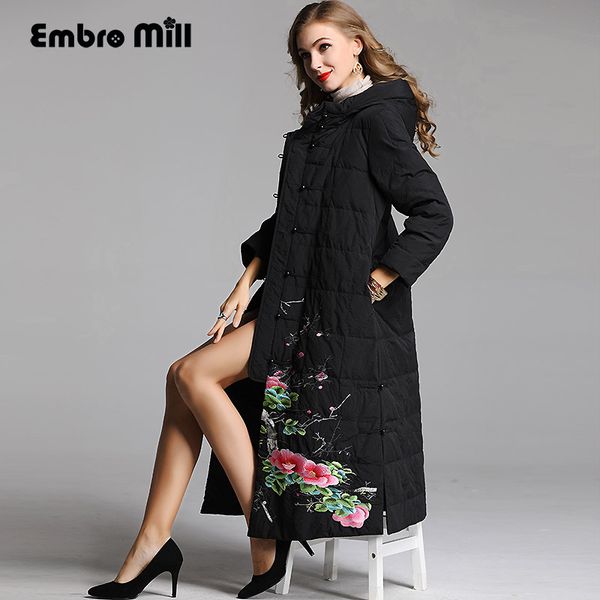 royal embroidery flowers down jacket coat women winter flowers vintage lady floral loose white duck down parkas female l-3xl, Black
royal embroidery flowers down jacket coat women winter flowers vintage lady floral loose white duck down parkas female l-3xl, Black
