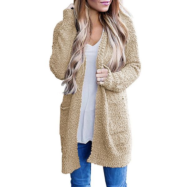 solid colour pellet double pocket cardigan sweater long sleeve polyester casual cardigan wonden sweater new dropshipping n18, White
solid colour pellet double pocket cardigan sweater long sleeve polyester casual cardigan wonden sweater new dropshipping n18, White