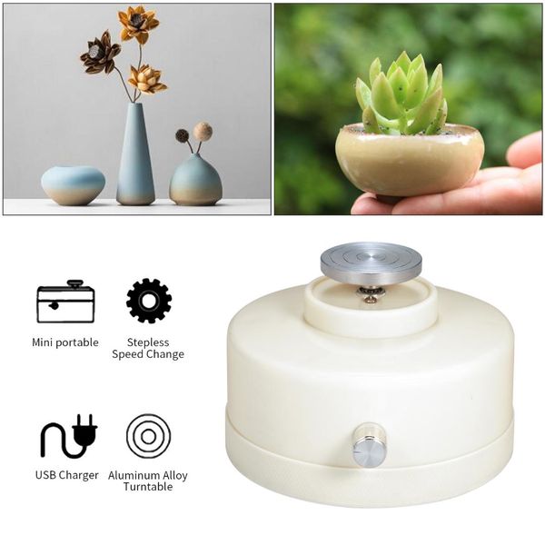 meterk usb mini pottery wheel machine 4.3cm electric turntable handmade clay throwing making ceramic machine diy craft
meterk usb mini pottery wheel machine 4.3cm electric turntable handmade clay throwing making ceramic machine diy craft