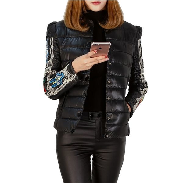 2019 fashion short cotton jacket winter parkas women plus size 5xl embroidery stand collar black slim cotton-padded jacket a2916, Tan;black
2019 fashion short cotton jacket winter parkas women plus size 5xl embroidery stand collar black slim cotton-padded jacket a2916, Tan;black