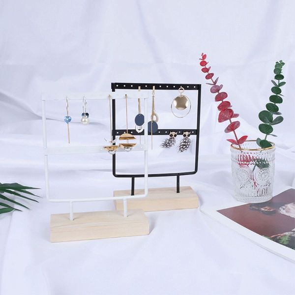 24 hole wooden metal jewelry rack necklace earring bracelet ear studs storage holder display stand, Pink;blue
24 hole wooden metal jewelry rack necklace earring bracelet ear studs storage holder display stand, Pink;blue