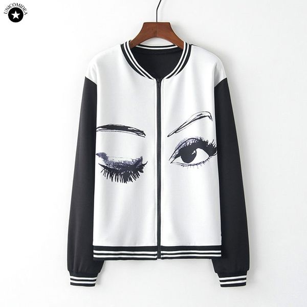 2019 new autumn baseball jacket coats femininos zipper basic outwear funny eyes/flamingo/cat printed cardigan bomber jacket coat, Black;brown
2019 new autumn baseball jacket coats femininos zipper basic outwear funny eyes/flamingo/cat printed cardigan bomber jacket coat, Black;brown