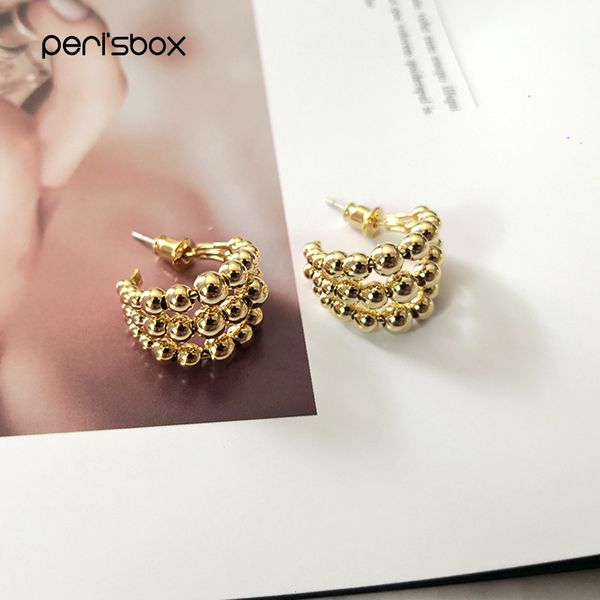 hoop & huggie peri'sbox three layered multi gold balls earrings for women chunky solid hoops street style 2021, Golden;silver
hoop & huggie peri'sbox three layered multi gold balls earrings for women chunky solid hoops street style 2021, Golden;silver