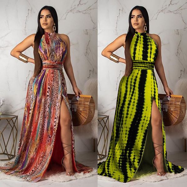 halter halter long skirt tie dye rainbow print sleeveless high split dress women's long skirts casual dresses, Black;gray
halter halter long skirt tie dye rainbow print sleeveless high split dress women's long skirts casual dresses, Black;gray